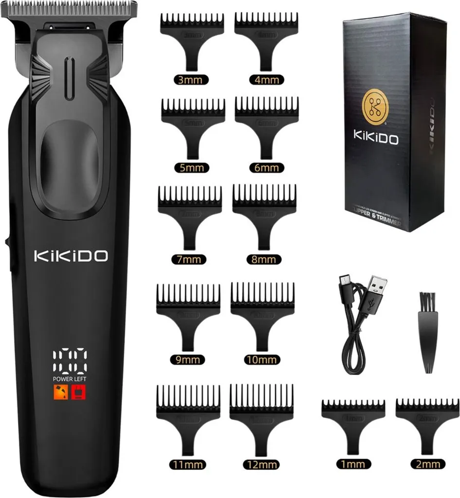 Tondeuse à Cheveux Sans Fil Numérique INF - Kit de Coupe Famille Complet