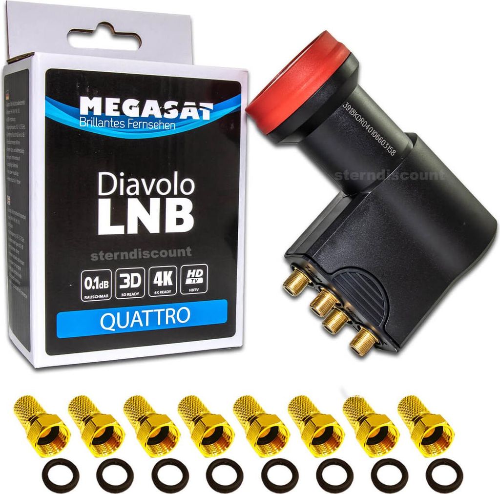 Megasat Quattro LNB Diavolo, Quattro LNB, 10,7 - 12,75 GHz, Zdjęcie produktu 