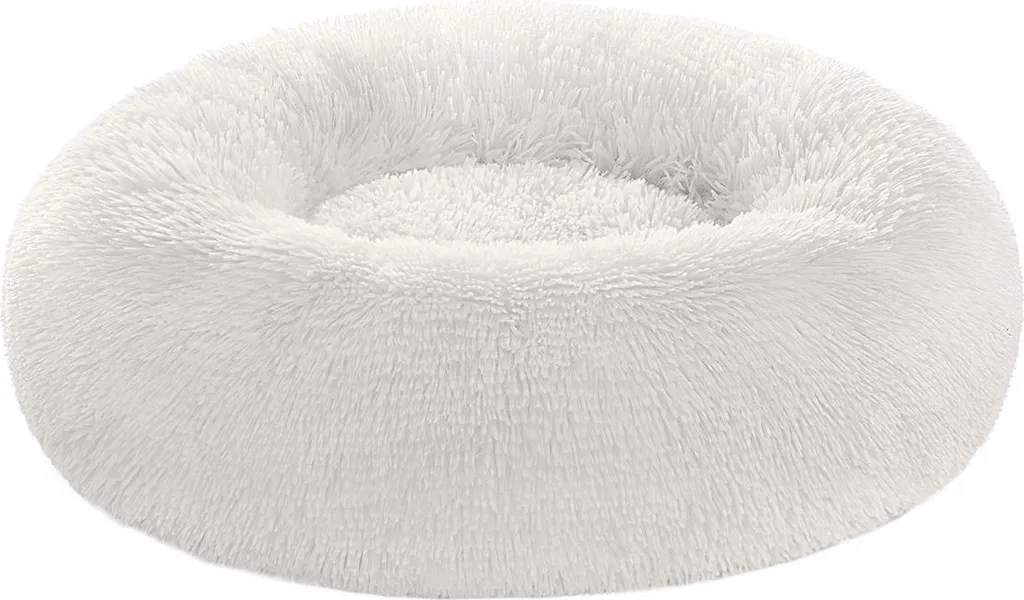 Lit pour chat 60 cm blanc nuage lavable - Fini les poils sur le canapé