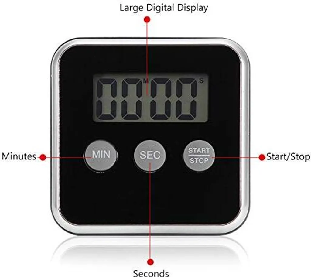 Timer Cucina Digitale Magnetico Mini Allarme Sonoro Display LCD - 7