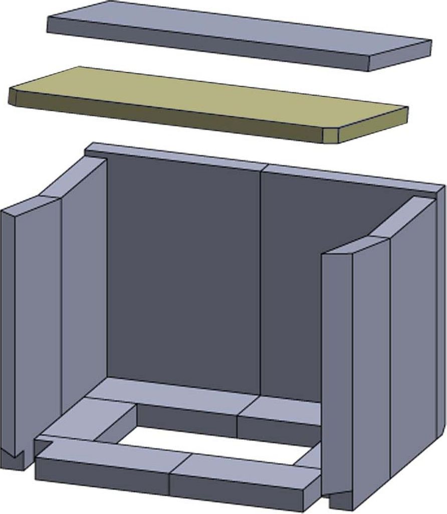 Heizgasumlenkplatte unten 430x260x20mm (Vermiculite) passend für Haas+Sohn**
