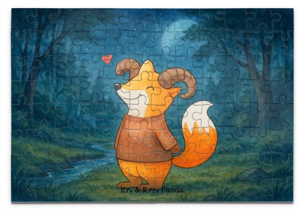 Mr. & Mrs. Panda Puzzle Widder Astologie Design 96 Teile - Weiß - Geschenk, 500, 1000, 300, 2000, Astrologie, Sternzeichen, Tierkreiszeichen, Gebu...