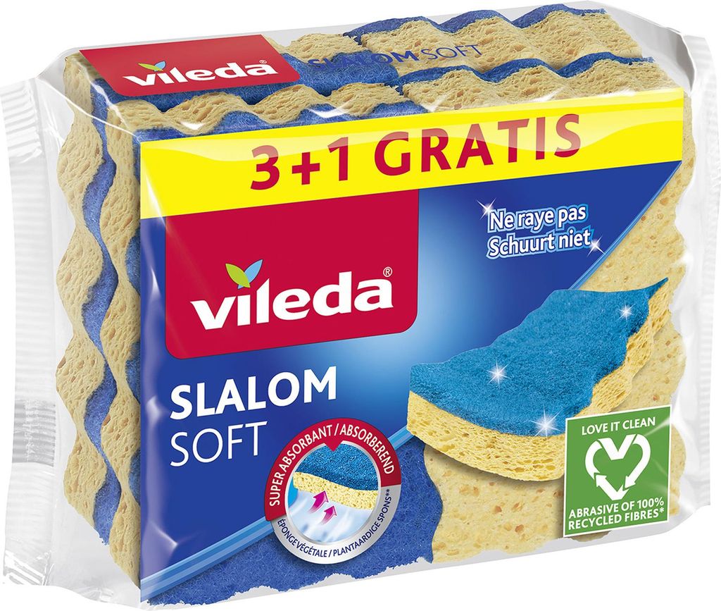 Vileda Scheuerschwamm Slalom Soft 3+1