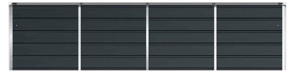 Blumenkasten, Anthrazit, 160 x 40 x 75 cm, Stahl, Hochbeet, für Garten, Pflanzgefäß, für Blumen, Sukkulenten, Terrasse, Balkon