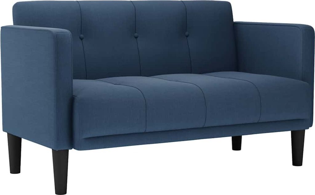 vidaXL Zweisitzer-Sofa Blau 111 cm Stoff