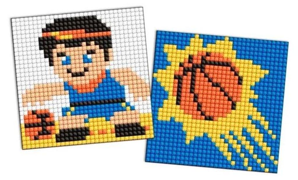 Diamant-Mosaik-Aufkleber für Kinder – Basketball – Ideyka