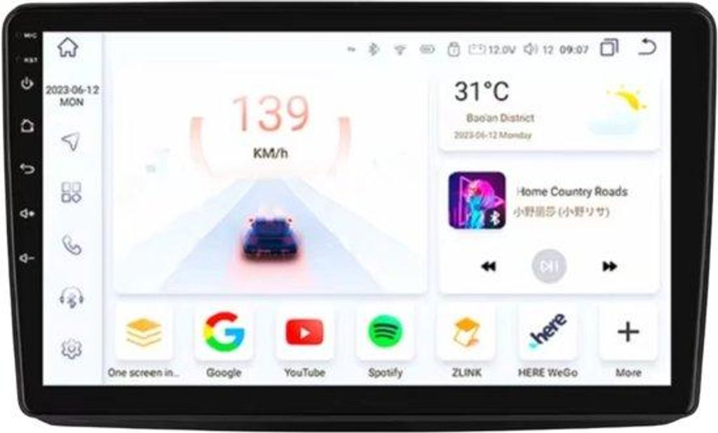 Autoradio mit Bluetooth und CarPlay für Fiat Panda (2003–2012) – kompatibel mit Apple und Android – Stereoanlage mit Navigationssystem – 6...