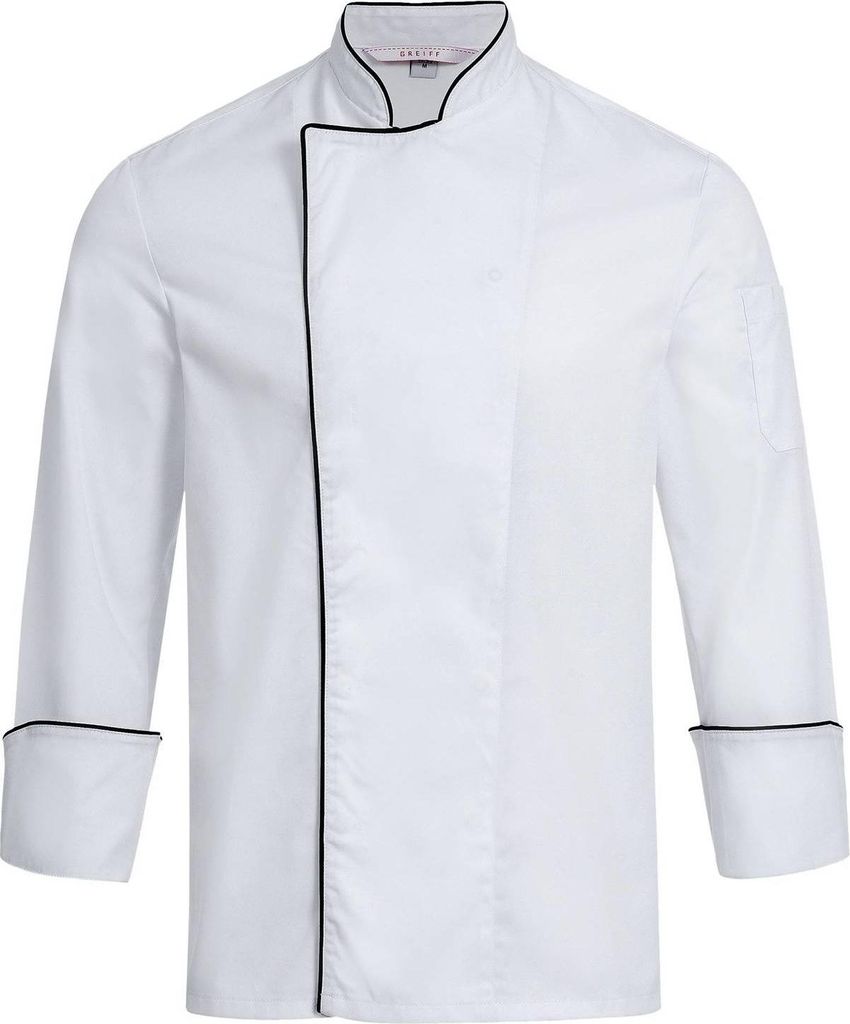 Greiff GASTRO-MODA Cuisine Herren Kochjacke Paspelierung Weiß XL
