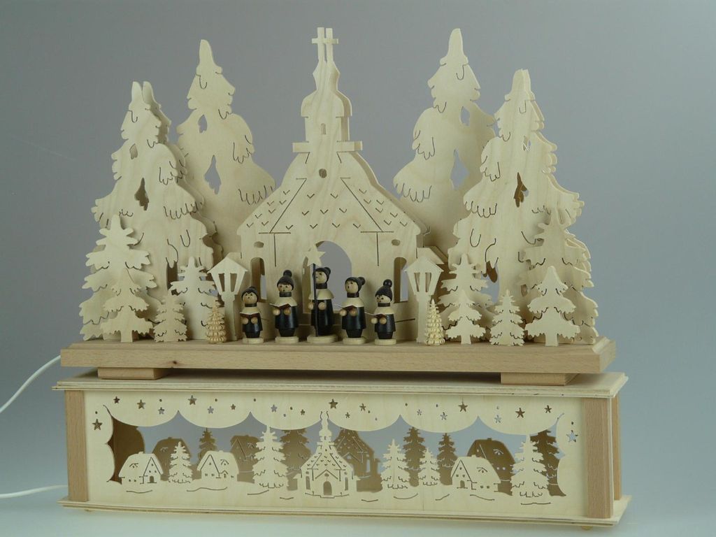 Original Erzgebirgischer Marken Schwibbogen Lichterbogen 50 x 43 cm K50-2_370