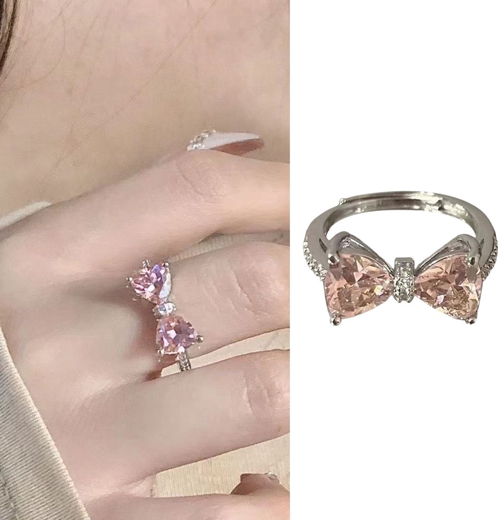 Offener Ring für Damen, verstellbarer Stift, Zirkonia, Bogenform, glatt poliert, Fingerschmuck, täglicher Abschlussball, Party, Knuckle-Ring