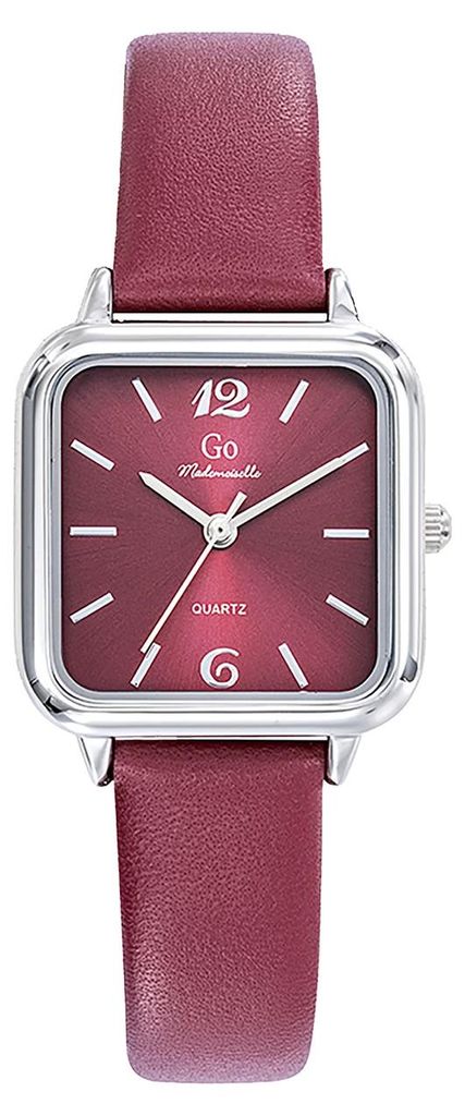 Girl Only GO Damen Armbanduhr Mademoiselle Quarz-Uhr Leder rot UGO699609