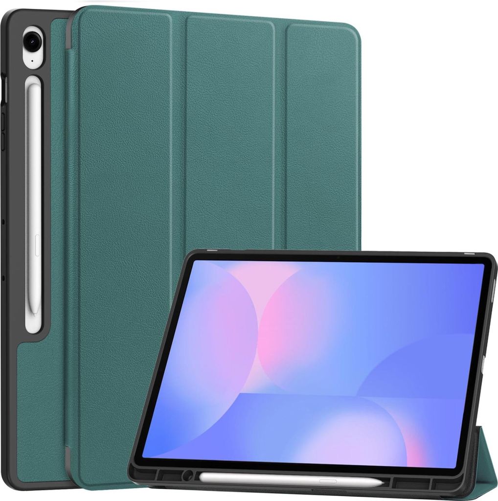 Für Samsung Galaxy Tab S10 FE Plus 3folt Wake UP Smart Tasche Hülle Grün