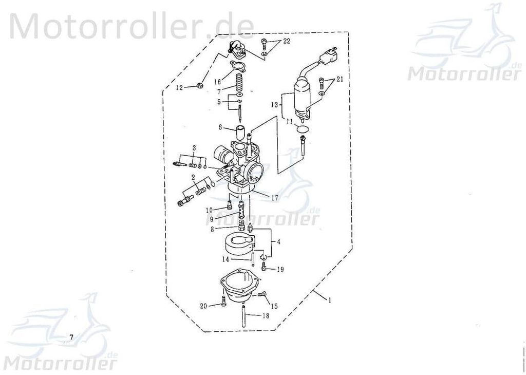 SMC Vergaserdüse Hauptdüse #70 50ccm 2Takt 13240-NAF-0070 Motorroller.de Minarelli liegend Nadeldüse Dosierdüse Einstelldüse Haupt-Düse Nadel...