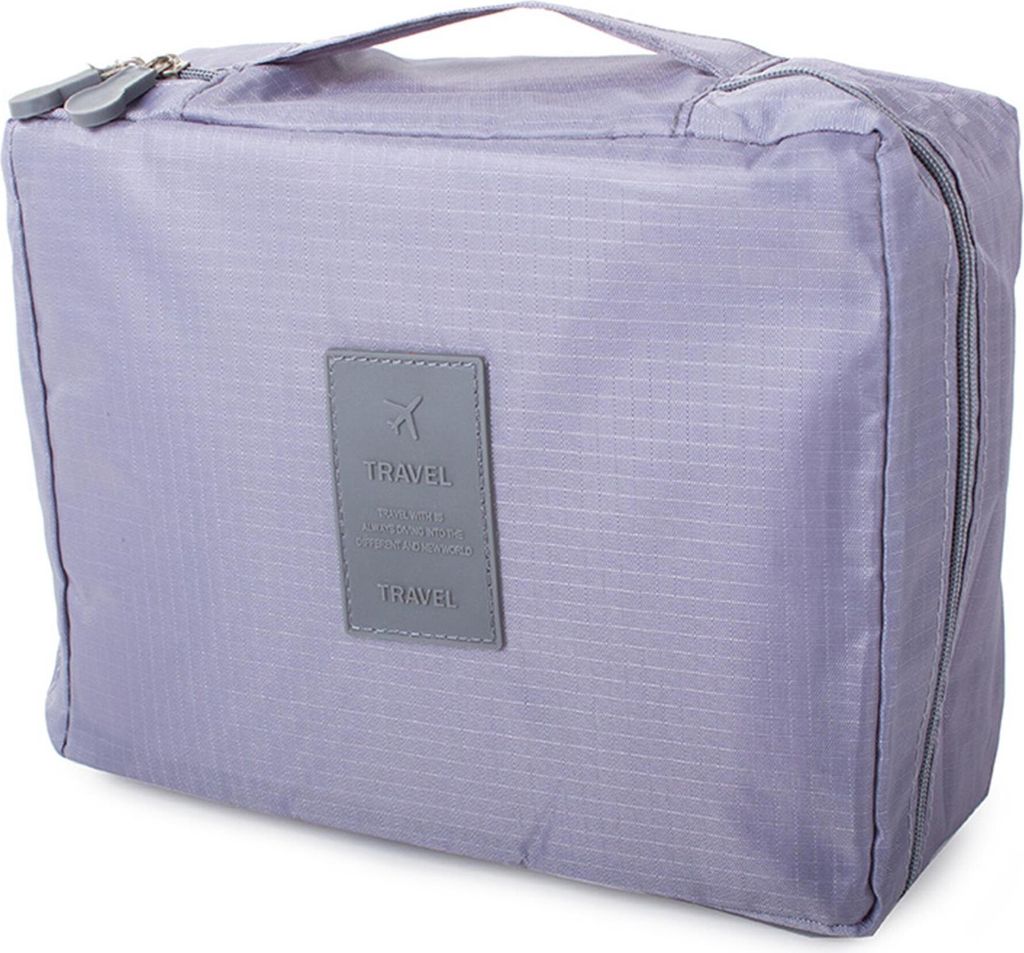 Allydrew Kosmetiktasche - Lila Garten-Design, Ca. 24x18 Cm - Make-up-Tasche, Kulturbeutel, Reise