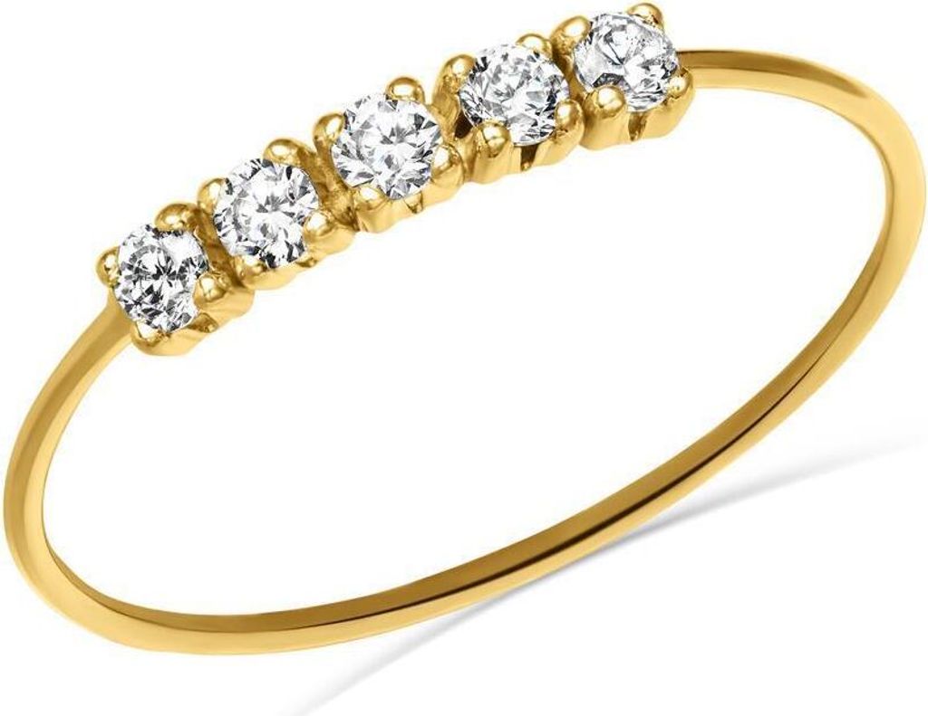 Damenring von JEWLIX aus 375er Gold mit Zirkonia GR0213-9KG