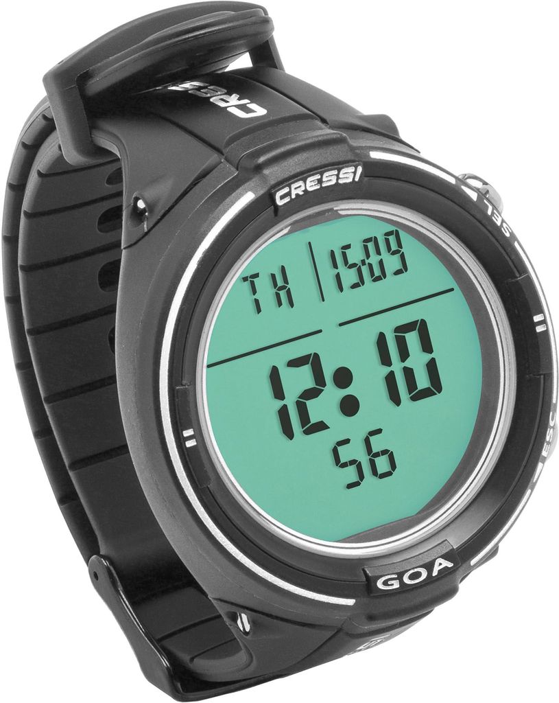 CRESSI Goa Tauchcomputer Mit Dual Mix RGBM Algorithmus Scuba Apnoe, Schwarz/Weiß