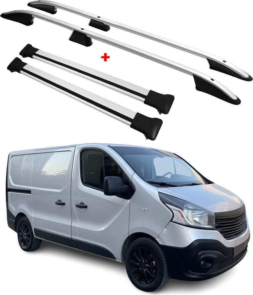 Kit Barres de toit pour Renault Trafic 2014-2025 Alu Gris Image du produit 