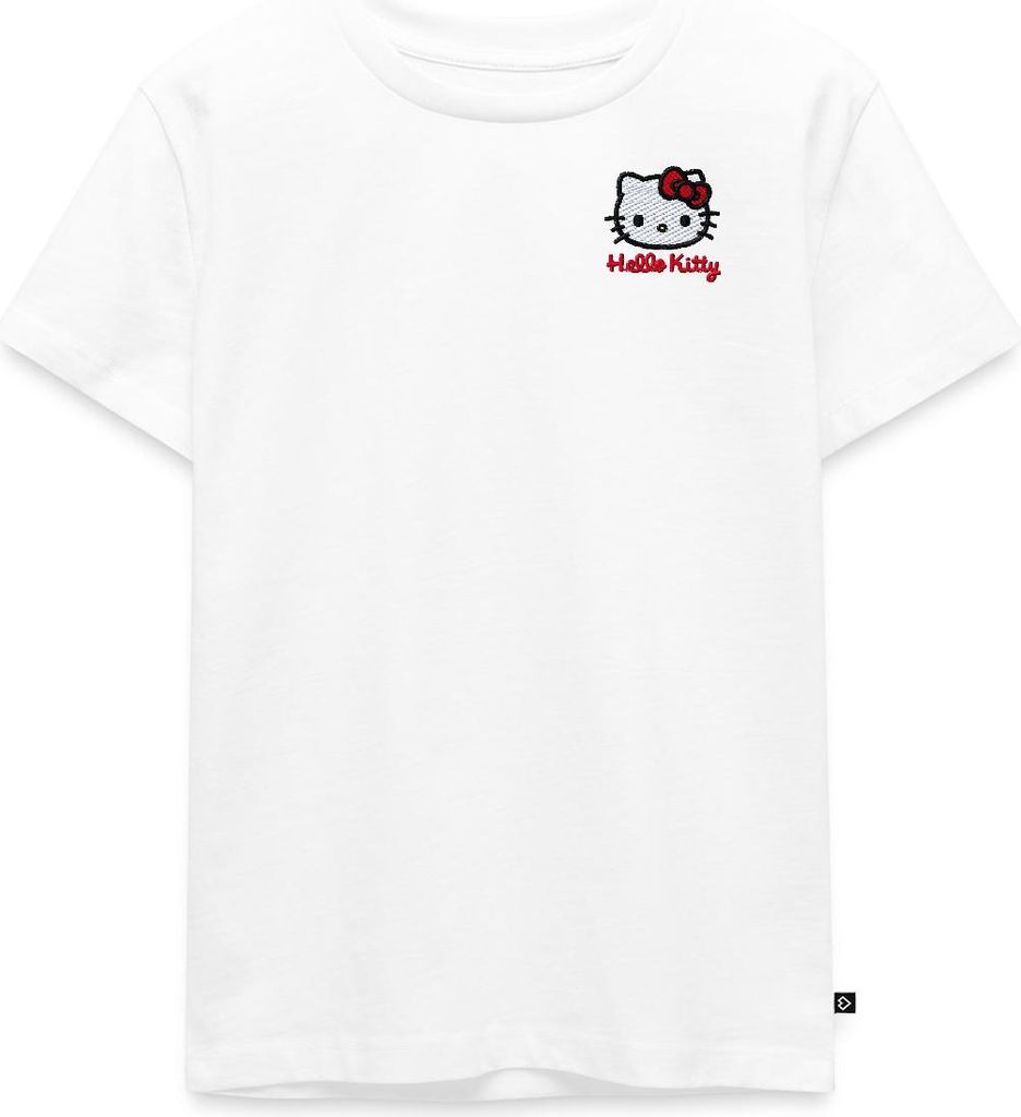 Spreadshirt Hello Kitty Stick Portrait Kinder Premium T-Shirt, 122/128 (6 Jahre), Weiß