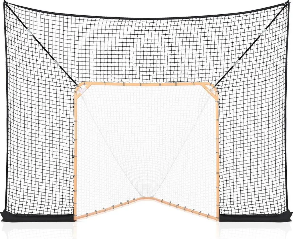But de hockey-lacrosse 12x9 pi avec filet de rebond renforcé