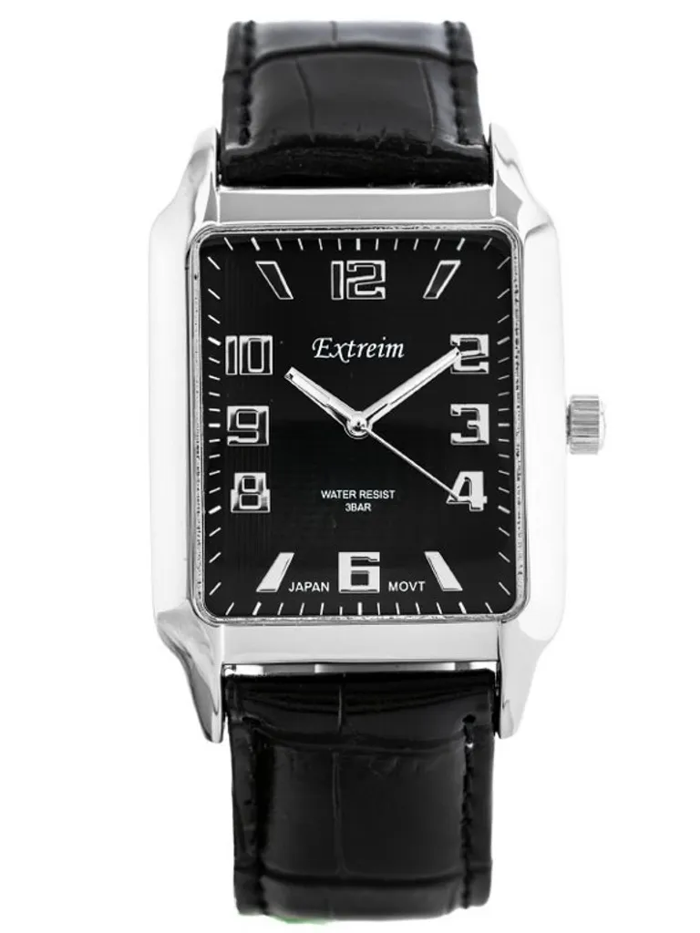 Garde-temps femme Extreimer ZX666B cadran argenté et bracelet noir