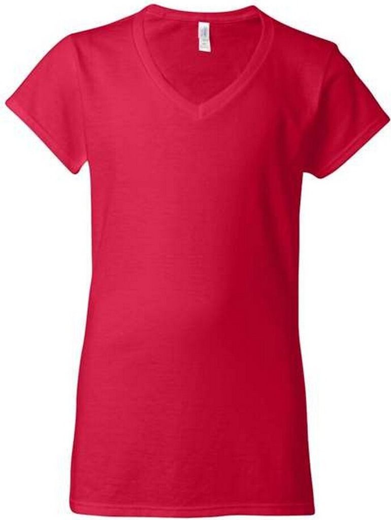 Gildan - T-Shirt V-Ausschnitt für Damen RW10089 (36 DE) (Kirschrot)