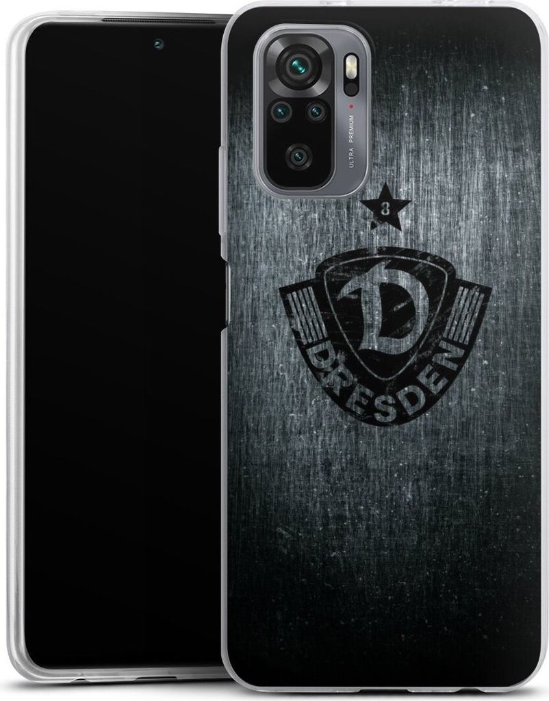 DeinDesign Slim Hülle für Xiaomi Redmi Note 10 4G Silikon Case Ultra Dünn Handyhülle Offizielles Lizenzprodukt SG Dynamo Dresden Vintage