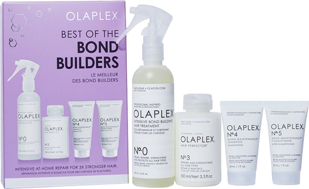 Olaplex Best Of Bond Builders Intensive At-Home Repair Set Set für stark geschädigtes Haar 155 ml + 100 ml + 2 x 30 ml