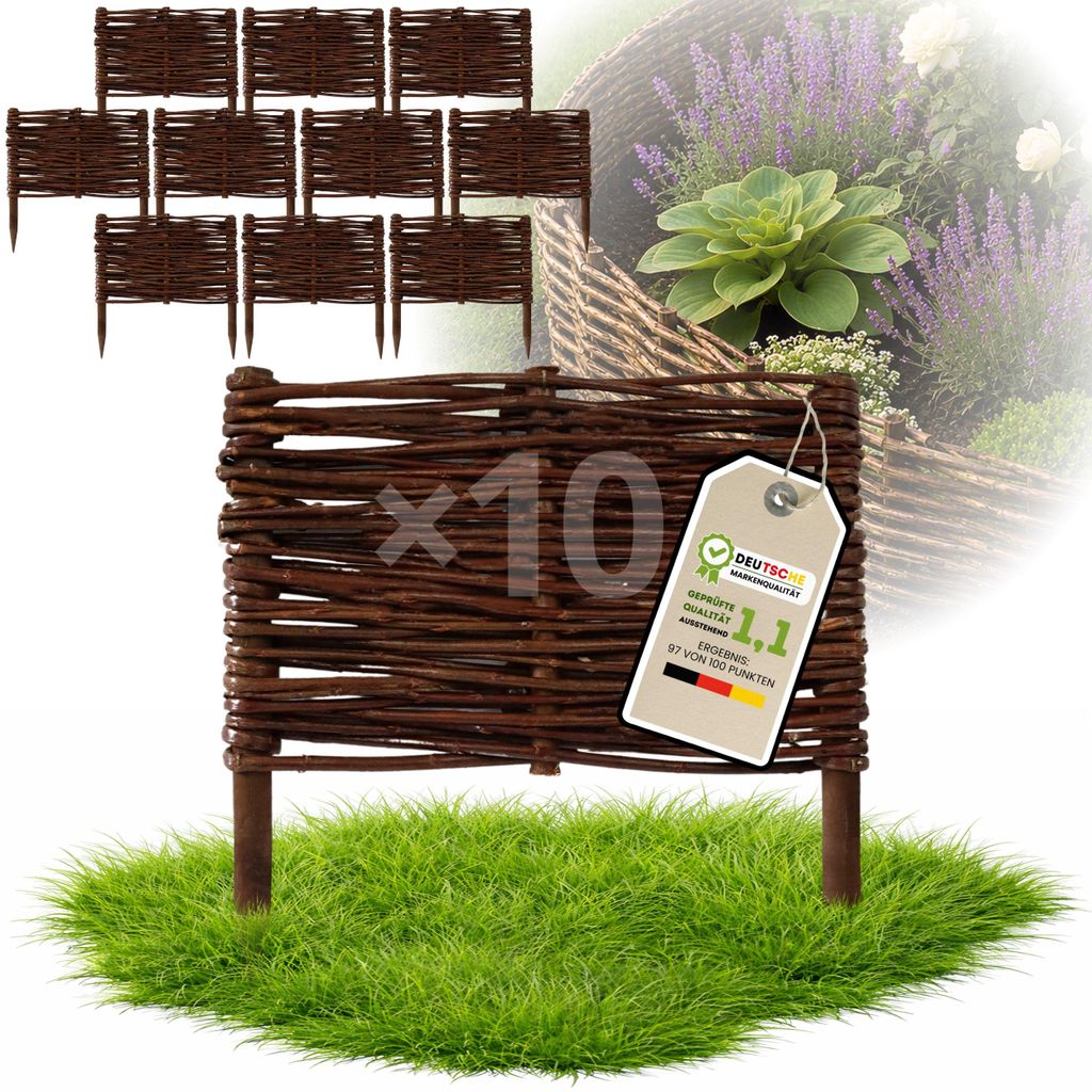Floranica 10 kusů Vrbový plot 20 cm x 30 cm – Zahradní plot Obrázek produktu 