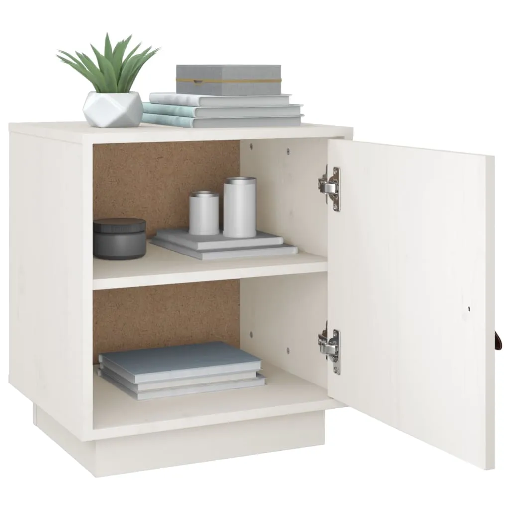 Table de nuit blanche compacte pour petite chambre - Rangement de lit - 11