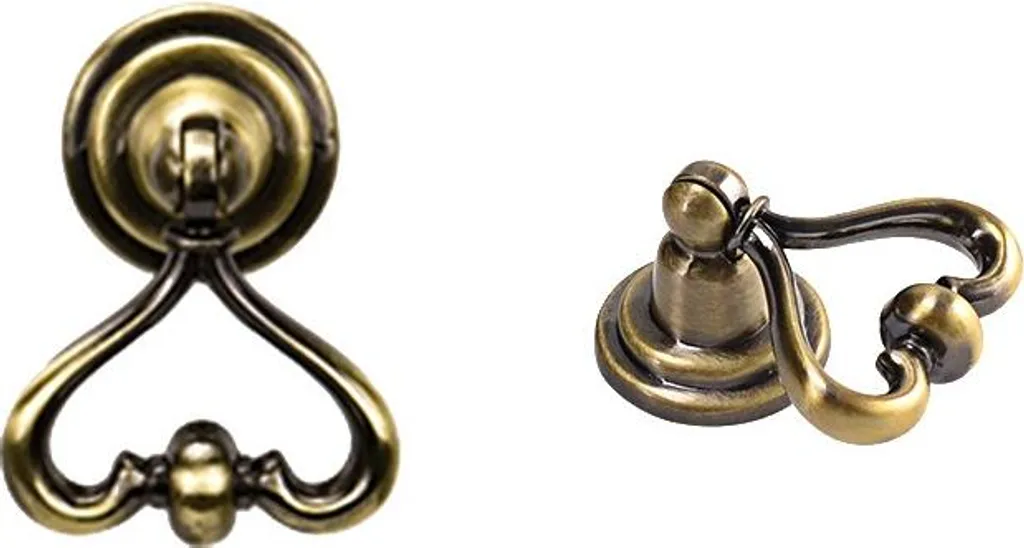 INF 2 Pezzi Maniglie Vintage in Lega di Zinco Bronzo Antico per Mobili