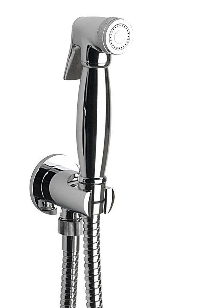 Sapho Bidetbrause, Retro-Stil, Schlauch und Brausehalter mit Duschanschluss, Chrom