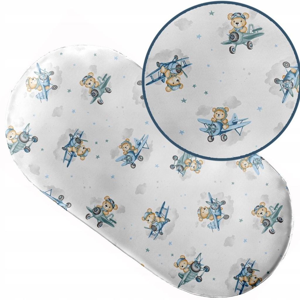 Spannbettlaken mit Gummizug 38x80 cm für Kinderwagen Moseskorb Wiege 100% Baumwolle