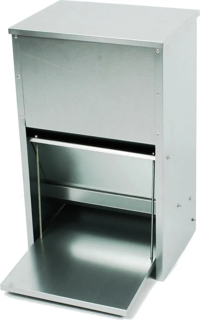 Silo Duvo+ galvanisé 12 kg : distributeur de nourriture libre-service