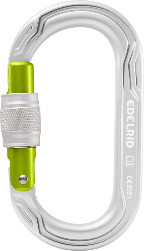 EDELRID Oval Power 2500 Screw - Verschlusskarabiner - silver silver
