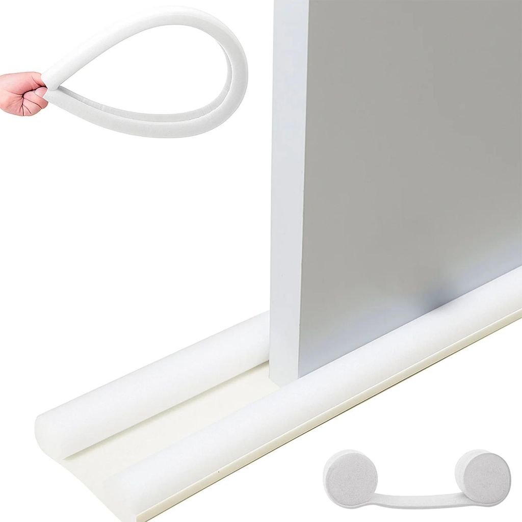 Zugluftstopper Türdichtung Türzugstopper 93 cm Weiß Produktbild 