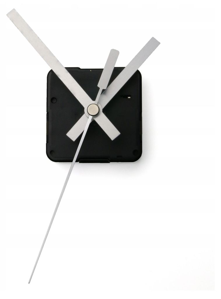 Geräuschloses Quarzwerk Silberne Zeiger 7,4 cm, Produktbild 