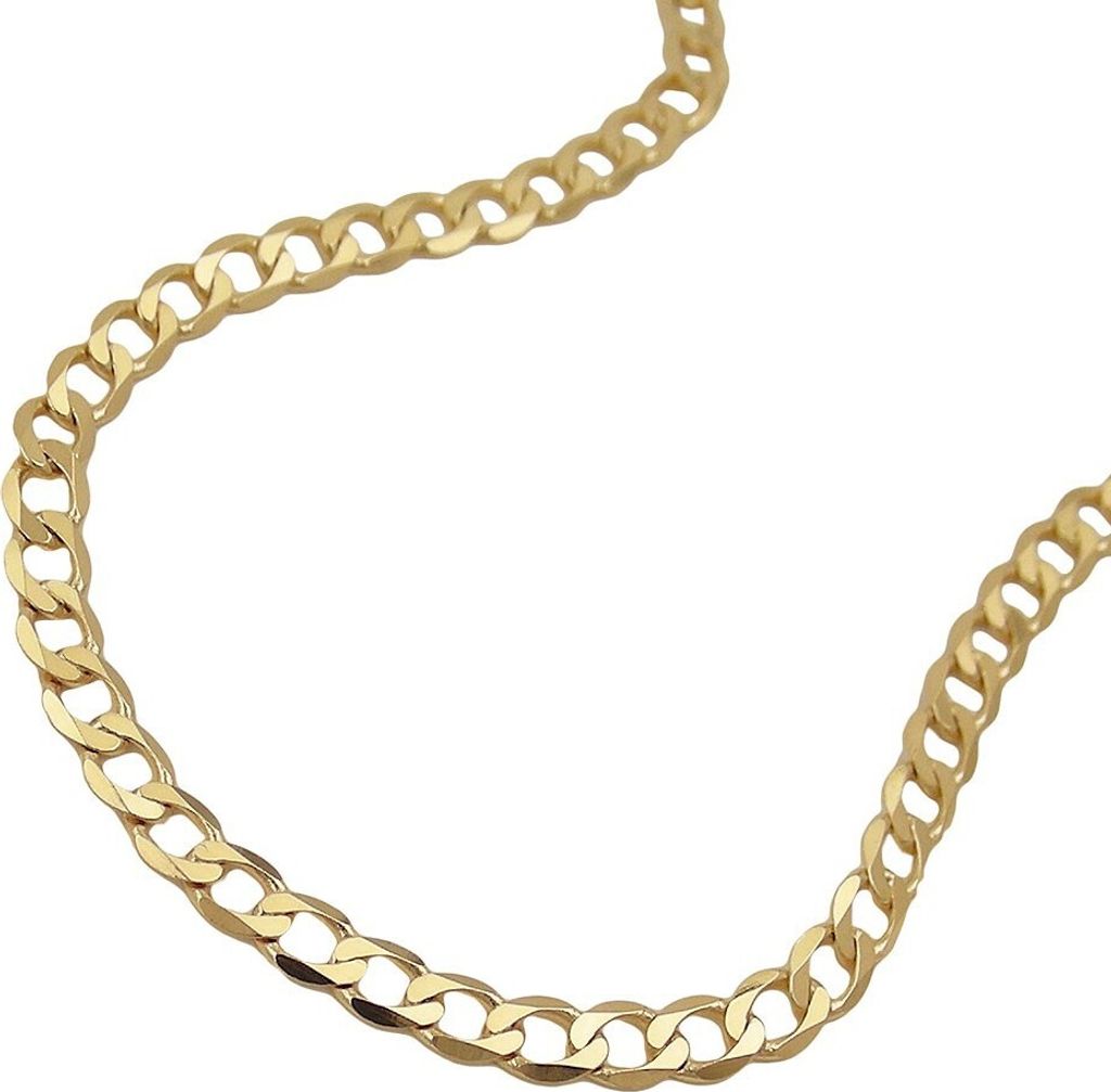 3,3mm Armband Panzerkette Armkette aus 585 Gold Gelbgold 19cm Damen