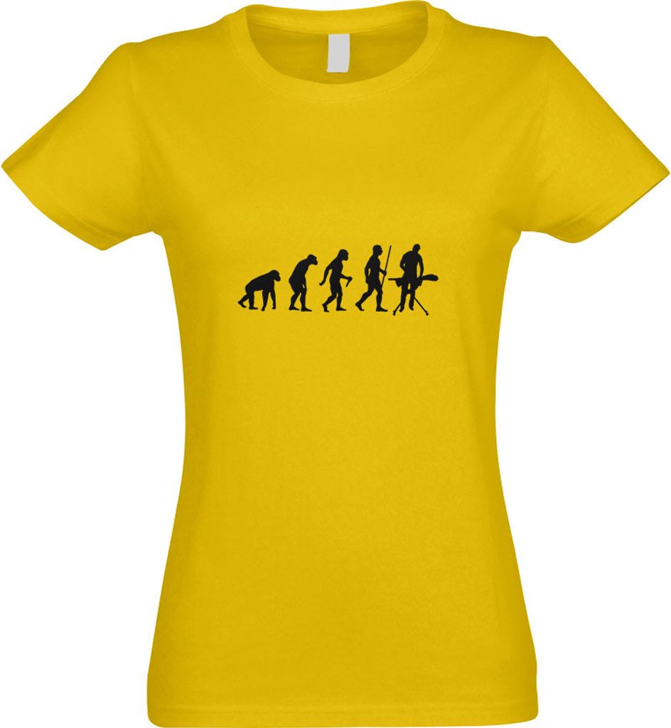 Kiwistar - T-Shirt tailliert - Damen - gelb - Bügeln Bügeleisen Evolution - mit Motiv Bedruckt - Funshirt Design - Sport - Freizeit - Damen - M