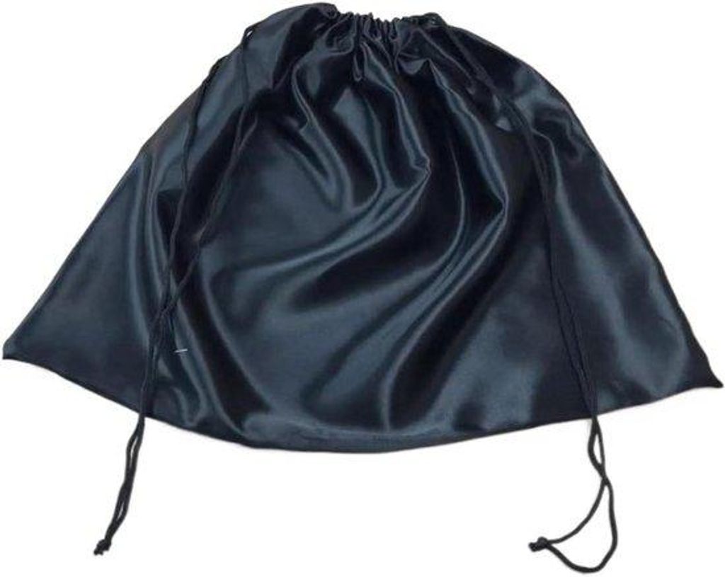 Seiden Satin-Trekkoord-Taschen - Reisetaschen Ersetzbarer Beutel - Schuhbeutel - Weich atmender Stoff - 60x50cm - Schwarz