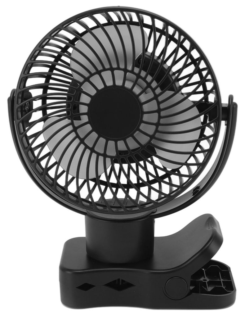 Tragbarer Clip-On-Ventilator, 4000 mAh, wiederaufladbarer Tischventilator mit LED-Licht, Haken und Fernbedienung – ideal für Camping, Golfwagen,...