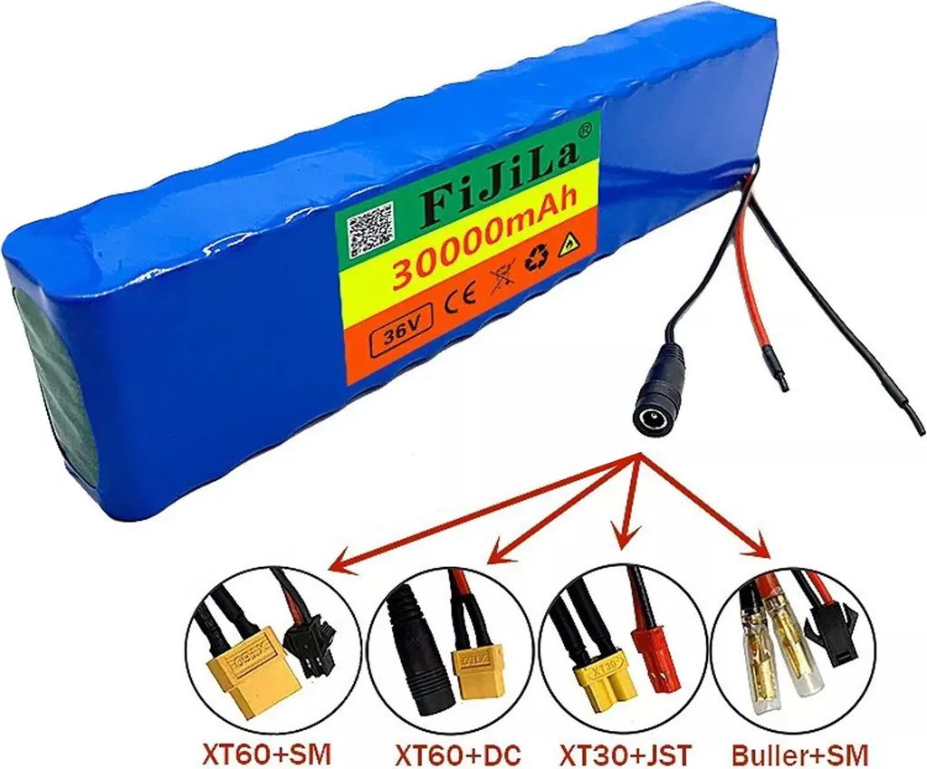 36V 30Ah E-Bike Akku Mit Ladegerät - Lithium-Ionen Für 200-1000W Motoren
