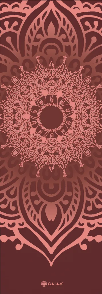 Tapis De Yoga Gaiam – Imprimé, épaisseur 5/6 Mm, Antidérapant, Sans Phtalates, 68x24 Pouces, Avec Téléchargement Gratuit