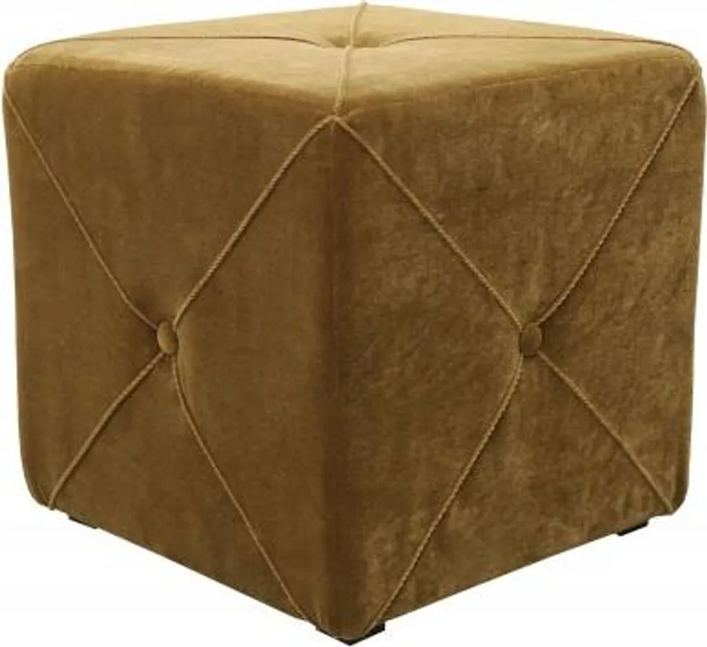 Tabouret de pied design cube Pufa avec assise rembourrée ergonomique