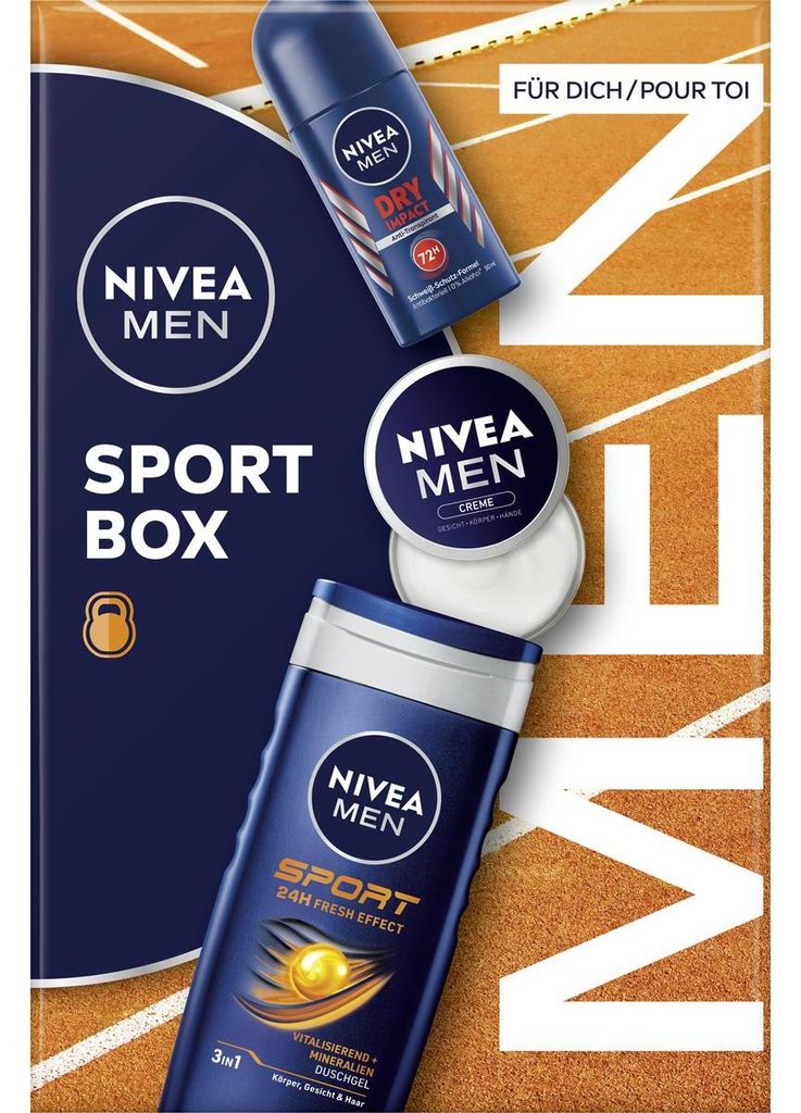 NIVEA Men Sport set, voor heren, universeel voor de huid, Productafbeelding 