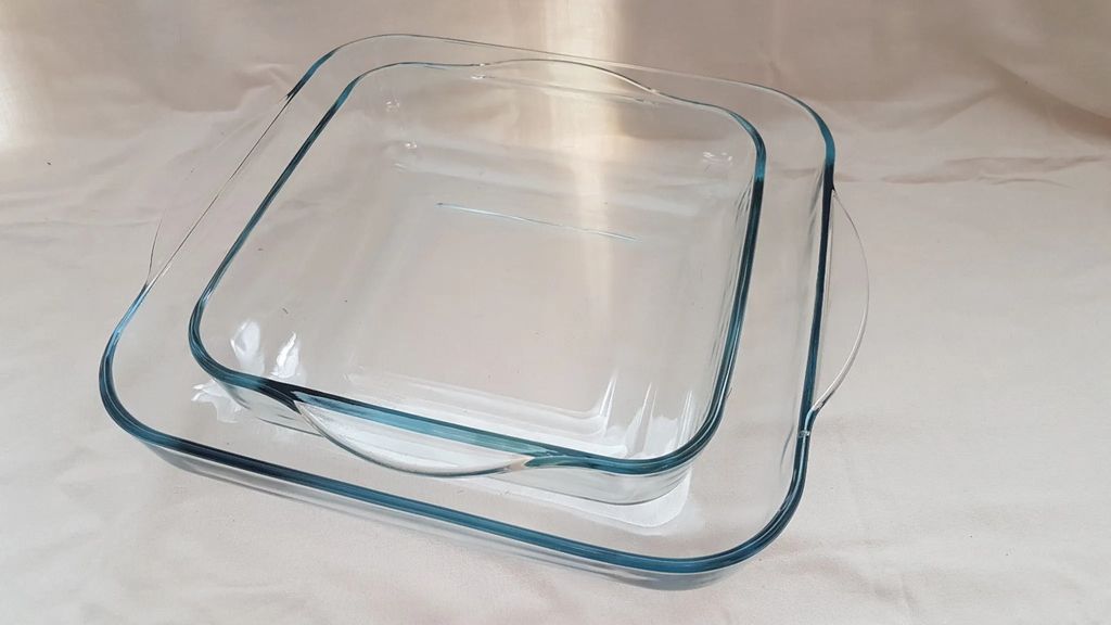 2 teiliges Auflauf Backform Set aus hochwertigem Glas eckig Produktbild 10
