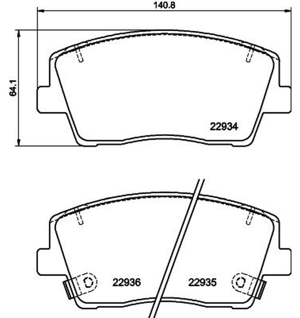 HELLA Bremsbeläge Satz Vorne Bremsklötze für KIA Stinger Schrägheck (CK) 8DB 355 040-111