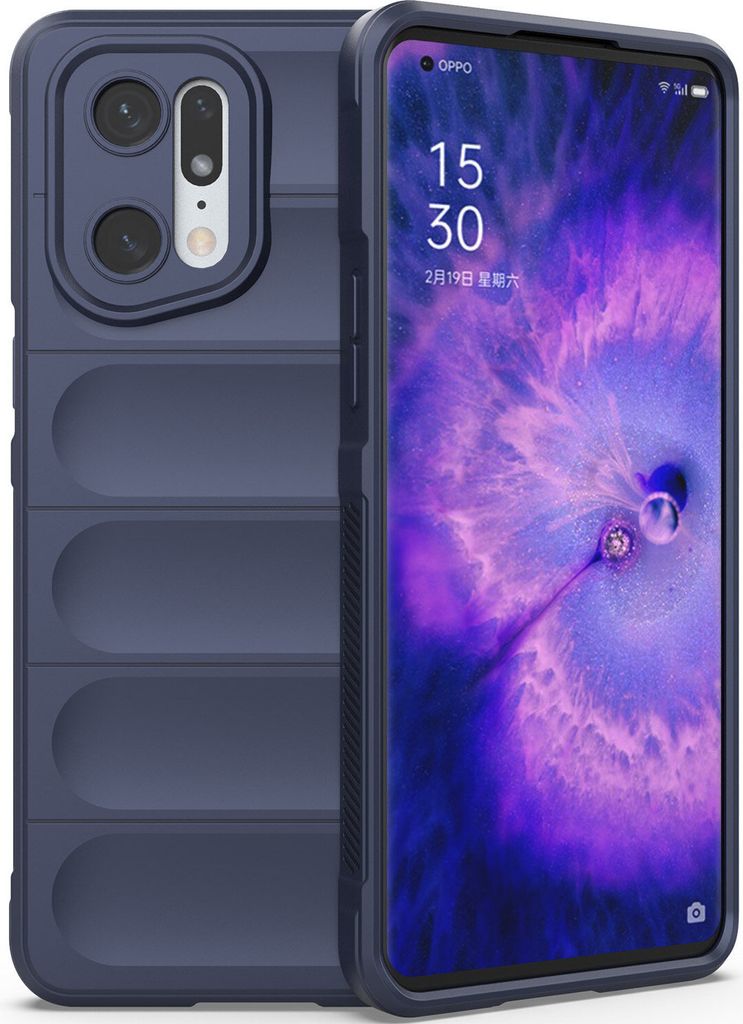 OPPO Find X5 Pro Hülle, Weich TPU Silikon Stossfest Anti-rutsch Schutzhülle für OPPO Find X5 Pro Dunkelblau