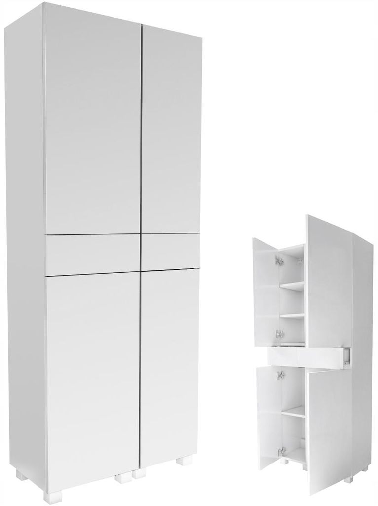 Badezimmerschrank 70cm (40+30) hängend stehend weiß matt Produktbild 