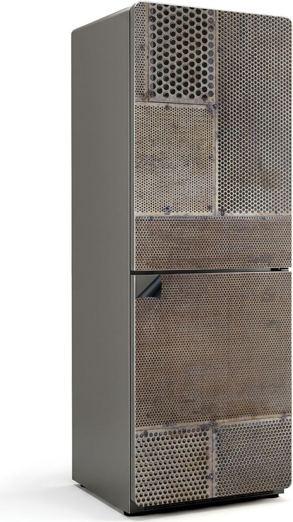 Lochblechmuster – Magnetische Kühlschrank Abdeckung – Dekorfolie magnetisch Küche – Kühlschrank Magnet Deko – selbstklebende Magnettafel...