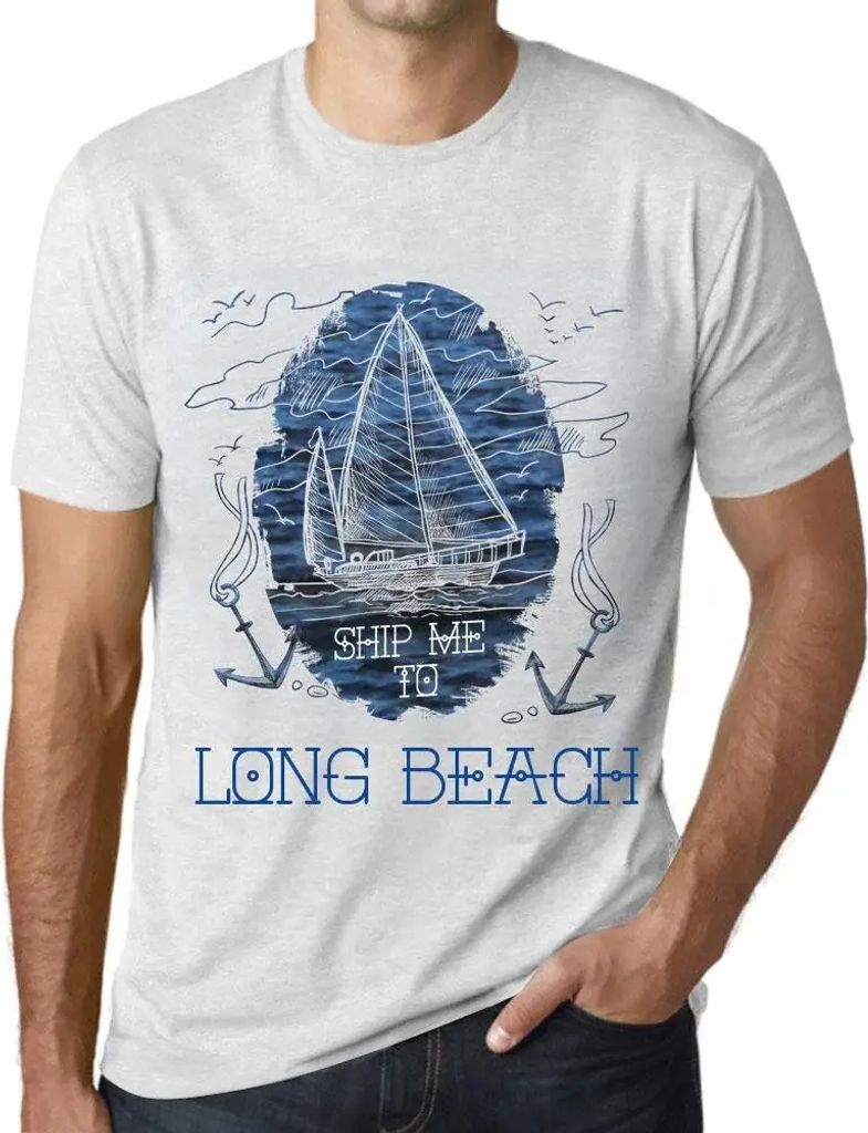 Herren Grafik T-Shirt Schickt mich nach Long Beach – Ship Me To Long Beach – Öko-Verantwortlich Vintage Jahrgang Kurzarm Lustige Druck Geburtstag